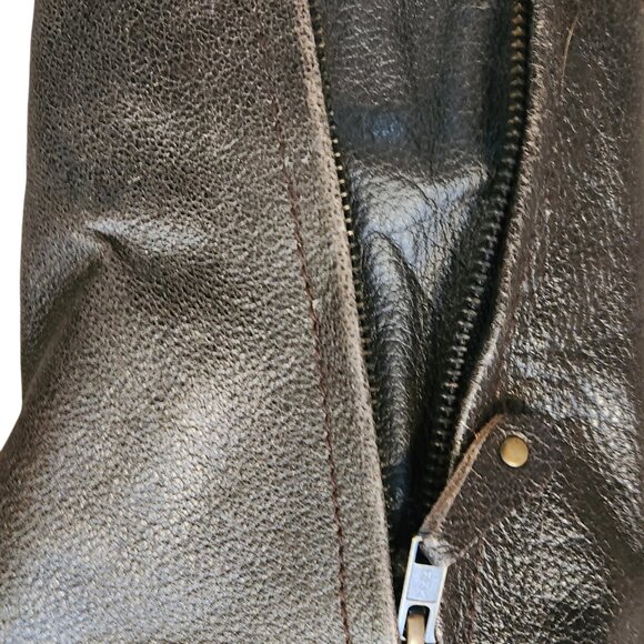 Milwaukee Leather Women’s L Brown Motorcycle Jacket Zip-Out Liner Braided Stud D - Picture 6 of 12